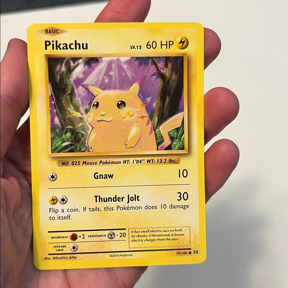 Pikachu 35/108 Pokemon Card